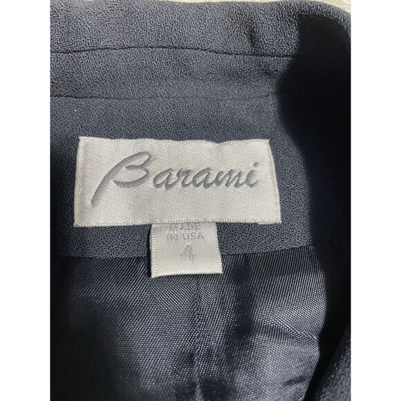 Vintage BARAMI Blue Lined Blazer Women's Size 4 Made in USA Fitted 4 Buttons - Picture 5 of 12